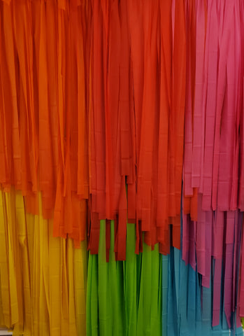 Fringe Backdrop Tutti Frutti/ summer colors