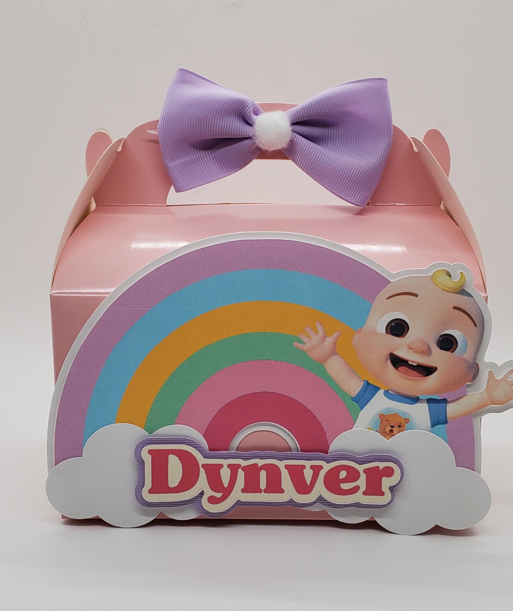 Cocomelon Pink Rainbow Favor Box