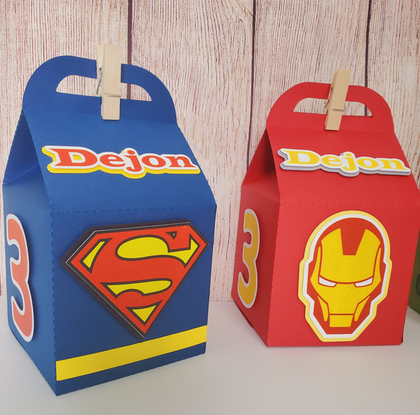 Super Heroes Favor Boxes