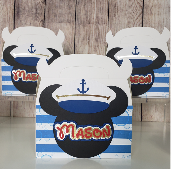 Mickey Mouse Captain Favor Boxes