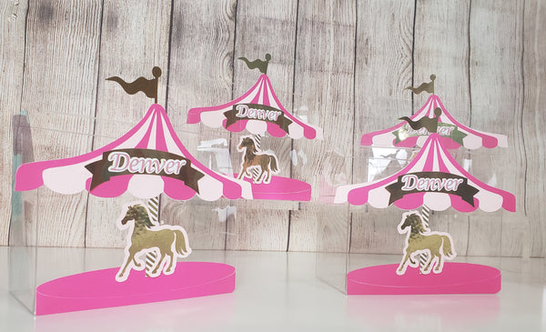 Carousel Clear Favor Boxes