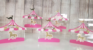 Carousel Clear Favor Boxes